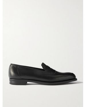 Edward Green Piccadilly Leather Penny Loafers - Black