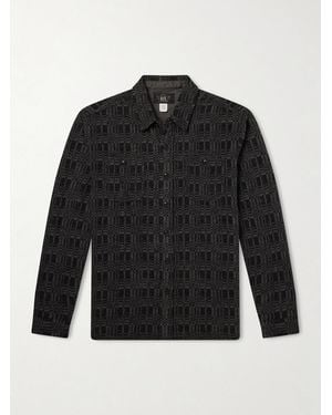 RRL Wool-Blend Jacquard Overshirt - Black