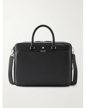 Montblanc Writing Traveler Leather Briefcase - Black