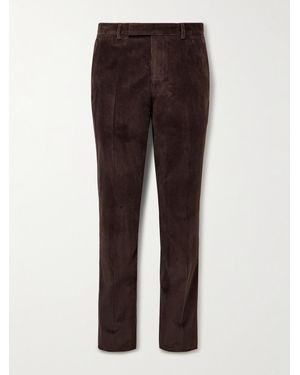 Paul Smith Gents Slim-fit Straight-leg Cotton-corduroy Suit Trousers - Brown