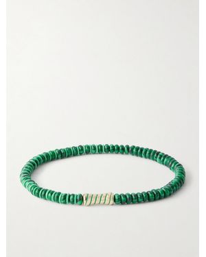 Luis Morais 14-Karat Malachite Beaded Bracelet - Green