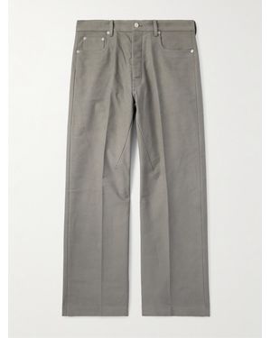 Rick Owens Geth weit geschnittene Hose aus gebürstetem Biobaumwoll-Twill - Grau