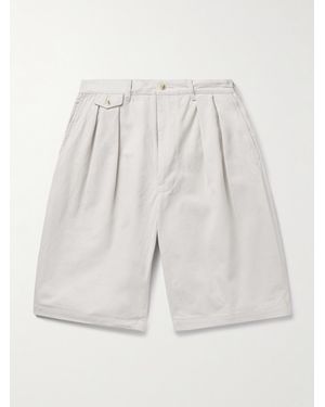 Beams Plus Shorts A Gamba Larga - Bianco