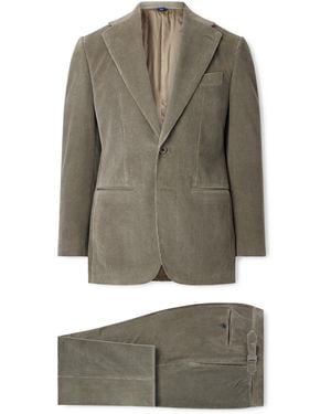 Thom Sweeney Cotton And Wool-Blend Corduroy Suit - Gray
