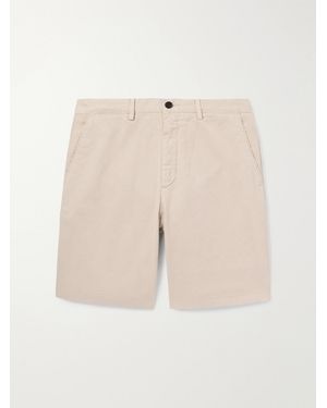 MR P. Straight-Leg Garment-Dyed Cotton-Blend Twill Bermuda Shorts - Natural