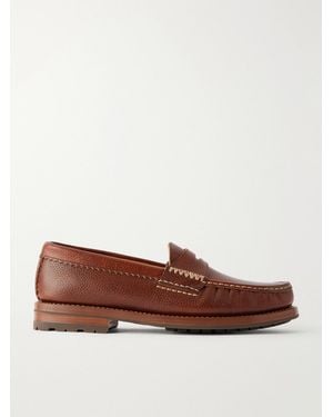 Yuketen Rob Full-Grain Leather Penny Loafers - Brown