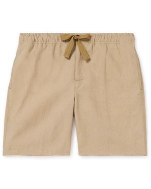 Orlebar Brown Alex Straight-Leg Linen Drawstring Shorts - Natural