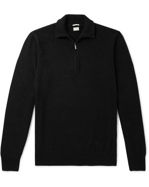 Massimo Alba Lima Cashmere Half-Zip Sweater - Black