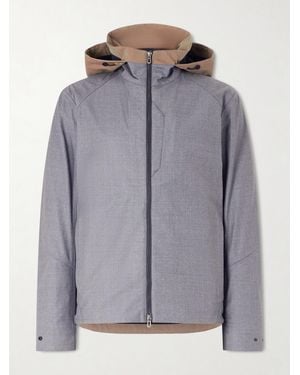 Sease Summer Balma Virgin Wool Hooded Jacket - Purple