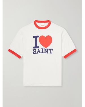 SAINT Mxxxxxx I Love Saint Cotton-Jersey T-Shirt - White