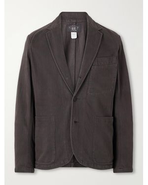 RRL Herringbone Cotton Blazer - Black