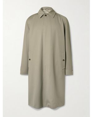 dunhill Super 130S Merino Wool-Twill Car Coat - Natural