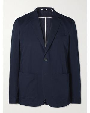 Oliver Spencer Theobald Slim-Fit Unstructured Cotton Suit Jacket - Blue