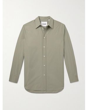 Jil Sander Cotton-Poplin Shirt - Green