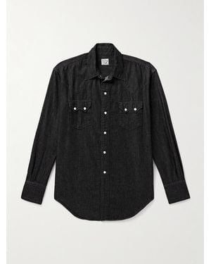 Orslow Cotton-chambray Western Shirt - Black