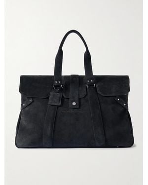 Brunello Cucinelli Weekender aus Veloursleder - Schwarz