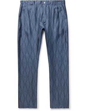 Etro Straight-Leg Trousers in Blue for Men | Lyst