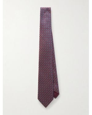Charvet 8.5Cm Silk-Jacquard Tie - Purple