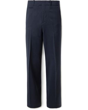 MR P. Edward Straight-Leg Wool Pants - Blue
