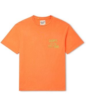 GALLERY DEPT. French Logo-Print Cotton-Jersey T-Shirt - Orange