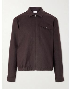 MR P. Linen Shirt Jacket - Brown