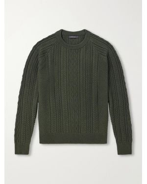 Begg x Co Maytime Cable-Knit Cashmere-Blend Jumper - Green