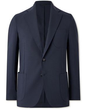 De Petrillo Slim-fit Virgin Wool Twill Suit Jacket - Blue