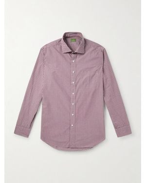 Sid Mashburn Gingham Cotton-poplin Shirt - Purple
