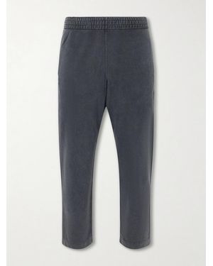 Remi Relief Straight-leg Cotton-jersey Joggers - Blue