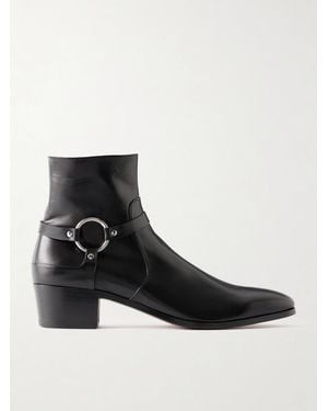Tom Ford Clint Embellished Leather Boots - Black