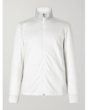 Sease Explorer Ripstop-Trimmed Virgin Wool-Blend Sweater - Bianco