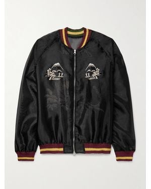 Kapital Souvenir Embroidered Organza Bomber Jacket - Black