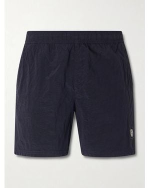 Stone Island Straight-Leg Mid-Length Econyl Nylon Metal Swim Shorts - Blue