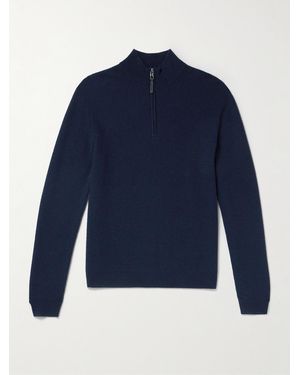 Bogner Derek-1 Virgin Wool And Cashmere-blend Half-zip Ski Midlayer - Blue