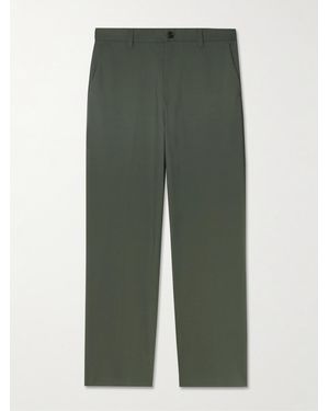 NN07 Paw 1089 Straight-Leg Cotton-Blend Twill Trousers - Green