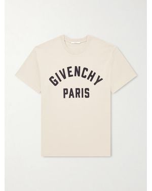 Givenchy Logo-Appliquéd Cotton-Jersey T-Shirt - Natural