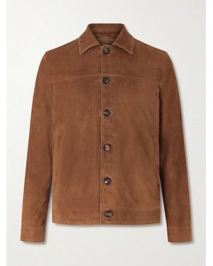 Eleventy Suede Jacket - Brown