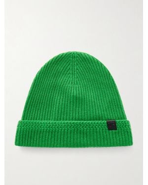 Tom Ford Ribbed Cashmere Beanie - Green