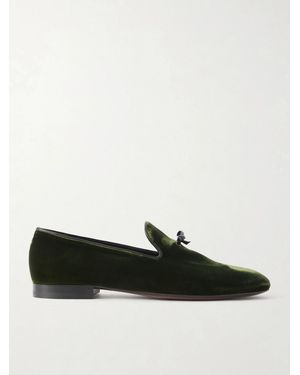 Tom Ford Scott Bow-Detailed Velvet Loafers - Black