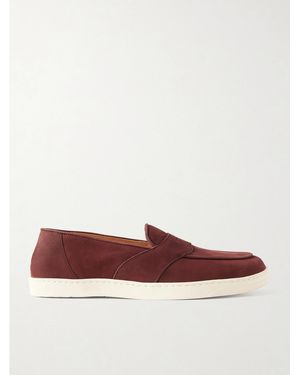 George Cleverley Joey Nubuck Penny Loafers - Brown