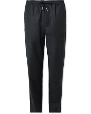 MR P. James Slim-Fit Wool-Flannel Drawstring Suit Pants - Blue