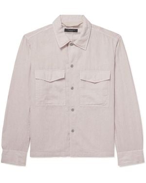 Rag & Bone Angus Linen Shirt Jacket - Pink