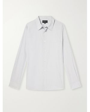 Margaret Howell Point-Collar Pinstriped Cotton-Poplin Shirt - White
