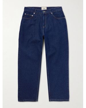 Folk Barrel-Leg Jeans - Blu