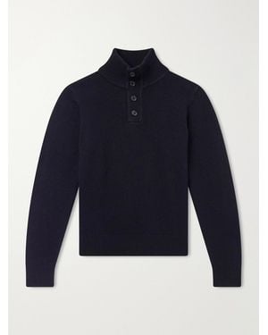 Nili Lotan Natan Wool and Cashmere-Blend Sweater - Blau