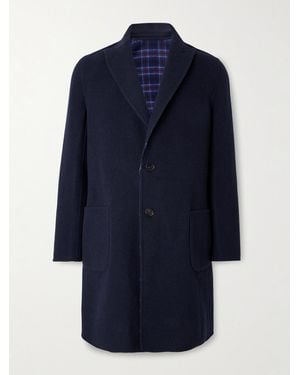 Etro Reversible Wool-Blend Felt Coat - Blue
