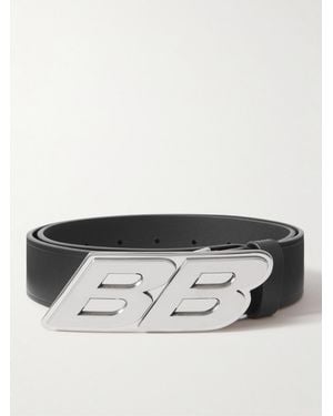 Balenciaga 3.5Cm Logo-Embellished Leather Belt - Metallic
