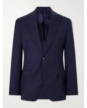 De Petrillo Virgin-wool Blend Suit Jacket - Blue
