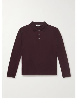 FRAME Mercerised Cotton-piqué Polo Shirt - Purple