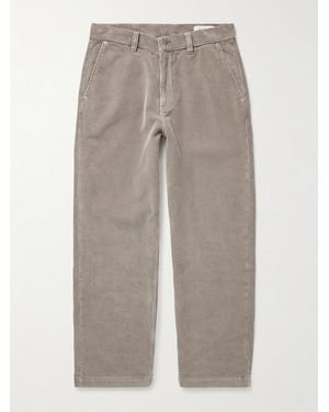 mfpen Straight-Leg Cotton-Corduroy Trousers - Grey